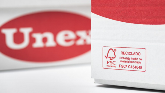 Cajas reciclables Unex