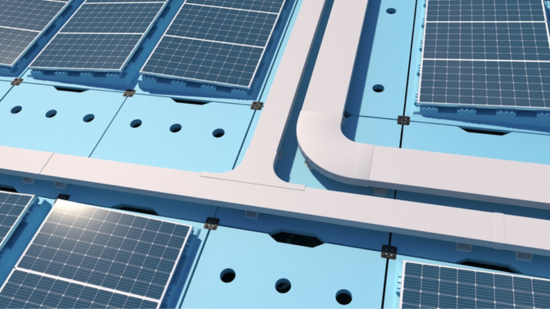 Fotovoltaica flotante más grande de Europa con Bandejas 66 Unex
