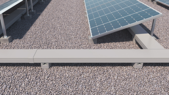 Soporte de azoteas en terraza para instalación fotovoltaica unex